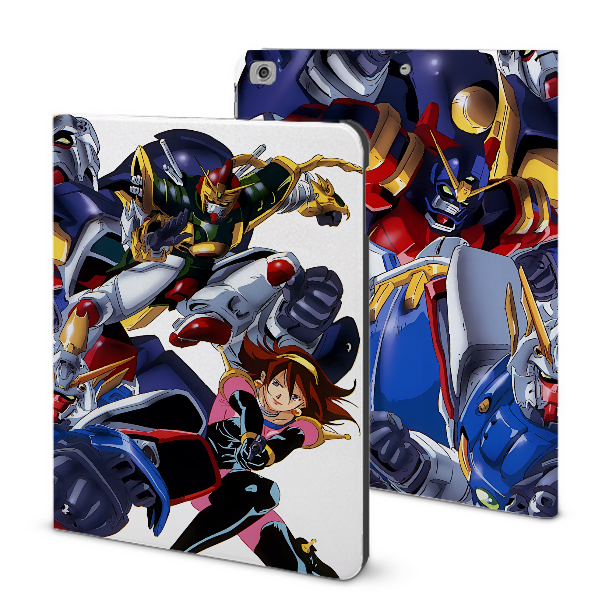 （画像用） 機動戦士ガンダム Mobile Suit Gundam IPad ケース ブック型 PUレザー TPU 耐衝撃 軽量 薄型 ペン収納なし 全面保護 IPad 各モデル対応